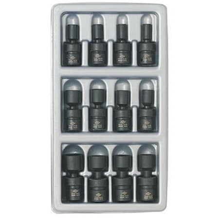 Gourmetgalley 1814 12 Piece 1/4 Inch Drive Universal Swivel Socket Set 5-15mm GO770291